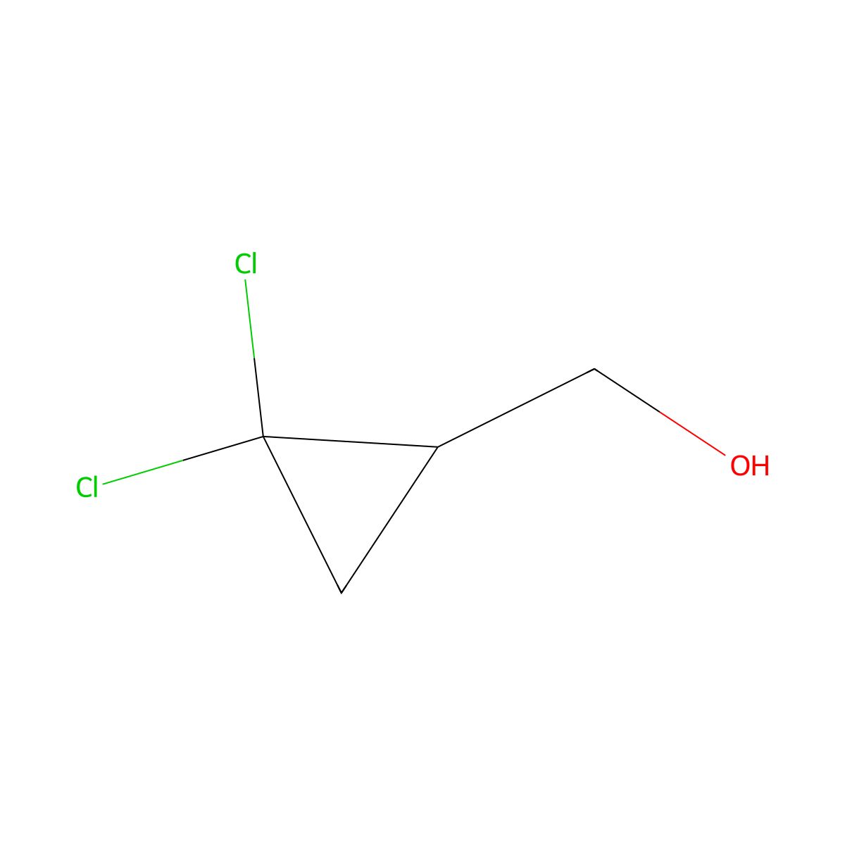 (2,2-Dichlorocyclopropyl)methanol molecular structure, CAS 5365-23-1