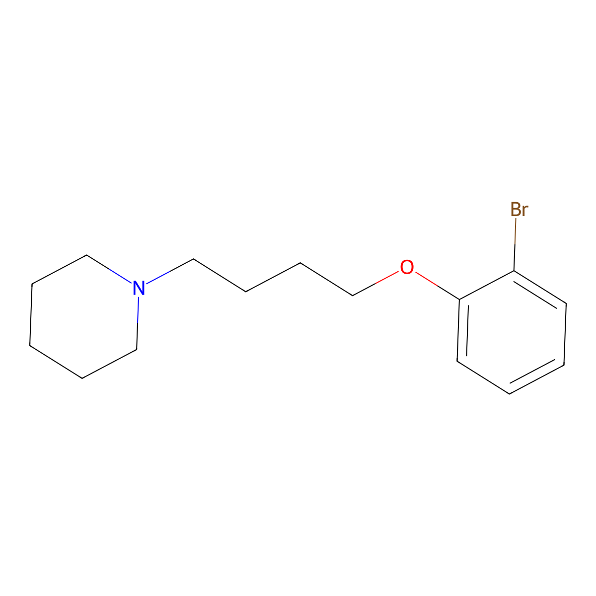 1-[4-(2-Bromophenoxy)butyl]piperidine molecular structure, CAS 5365-24-2