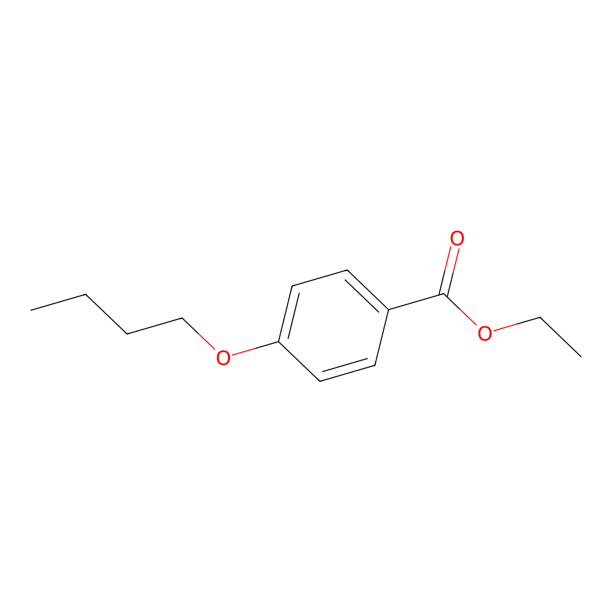 Ethyl 4-butoxybenzoate molecular structure, CAS 5365-43-5