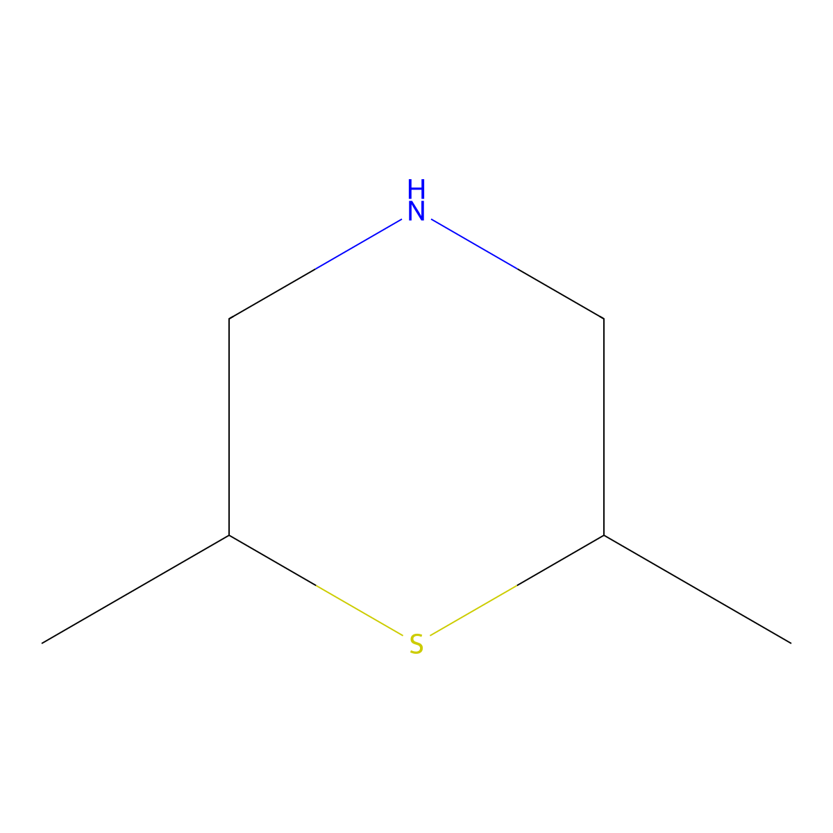 2,6-Dimethylthiomorpholine molecular structure, CAS 53651-62-0