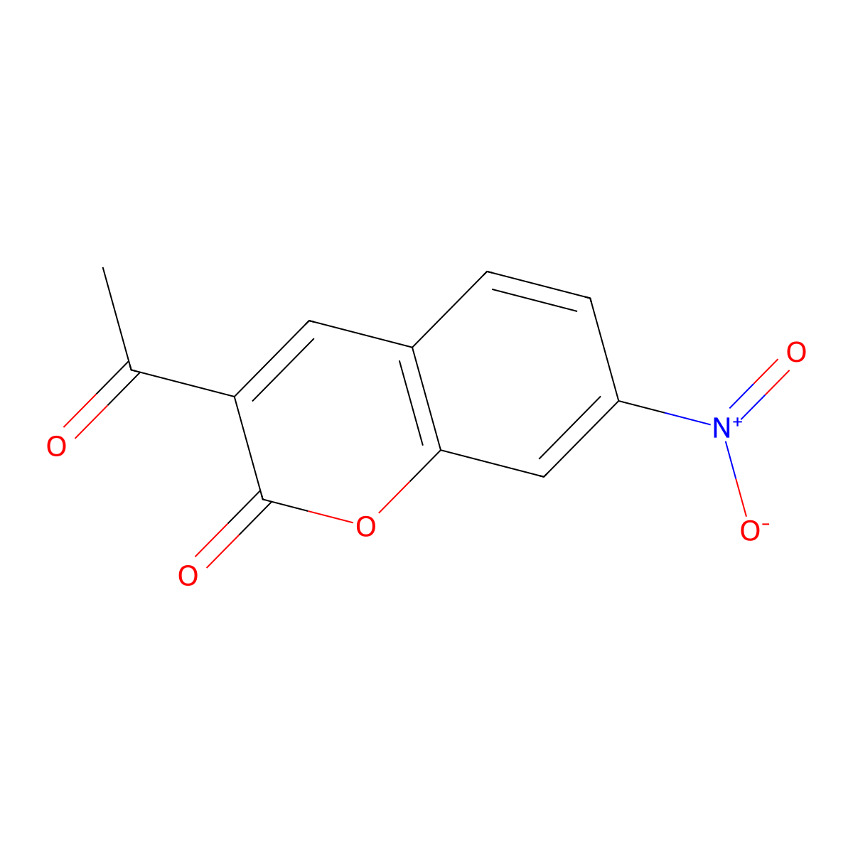 3-acetyl-7-nitro-2H-chromen-2-one molecular structure, CAS 53653-18-2
