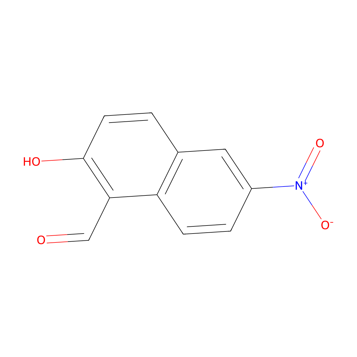 2-Hydroxy-6-nitronaphthalene-1-carbaldehyde molecular structure, CAS 53653-22-8