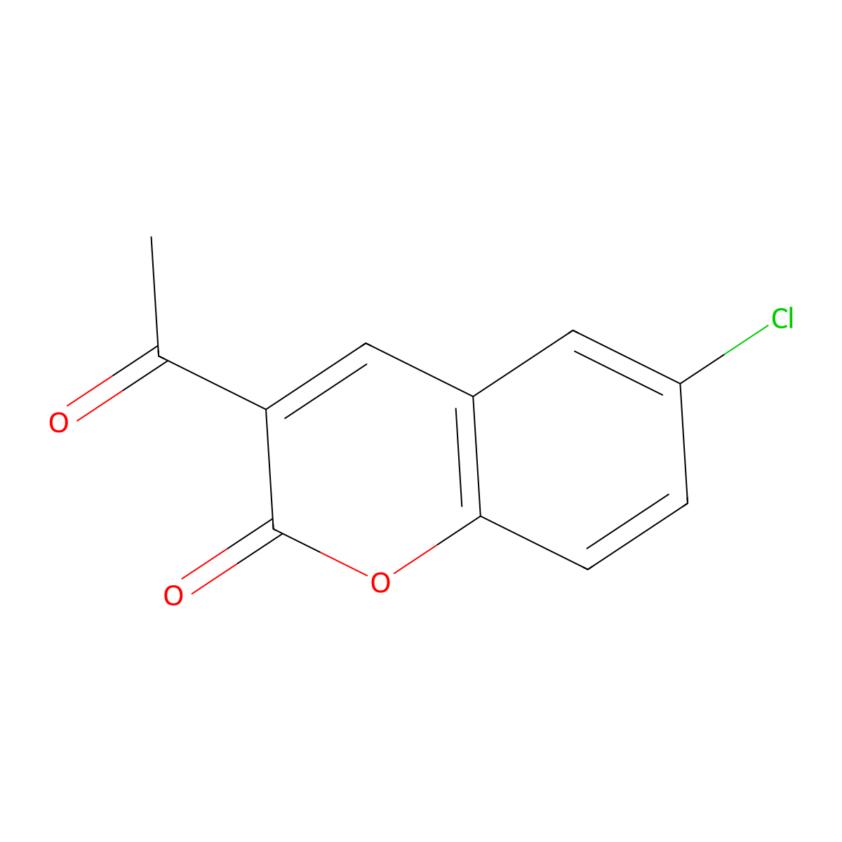 3-Acetyl-6-chlorocoumarin molecular structure, CAS 53653-66-0