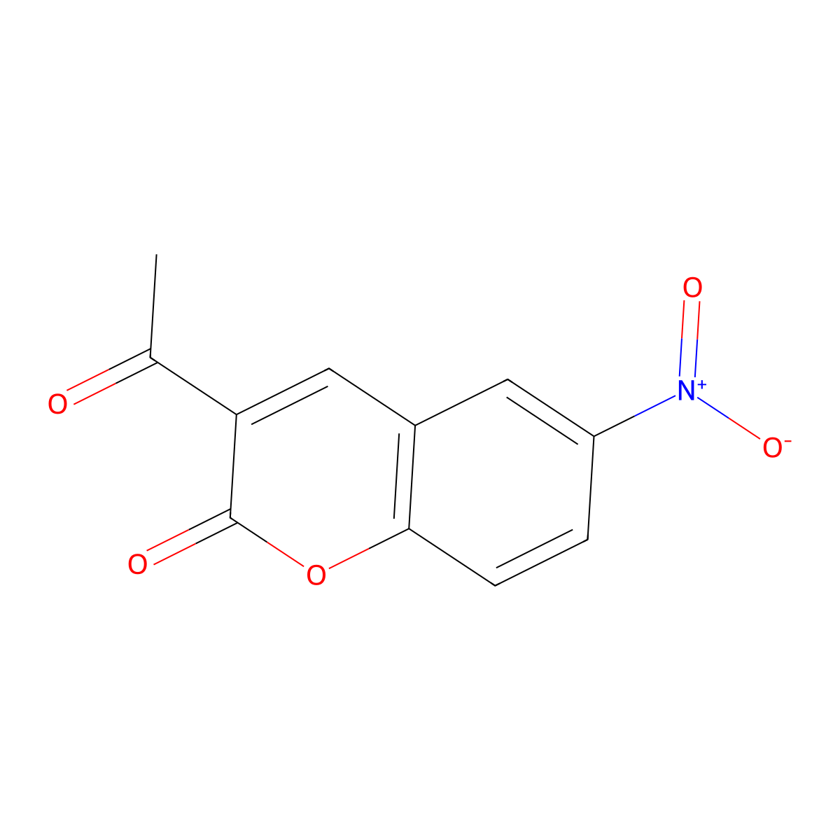 3-Acetyl-6-nitrochromen-2-one molecular structure, CAS 53653-67-1
