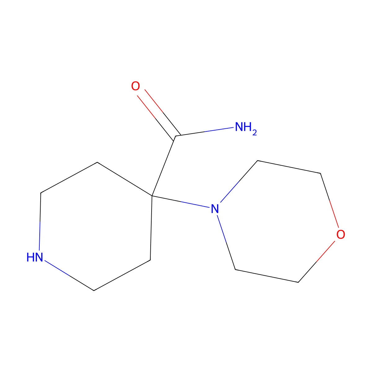 4-Morpholinopiperidine-4-carboxamide molecular structure, CAS 53654-12-9