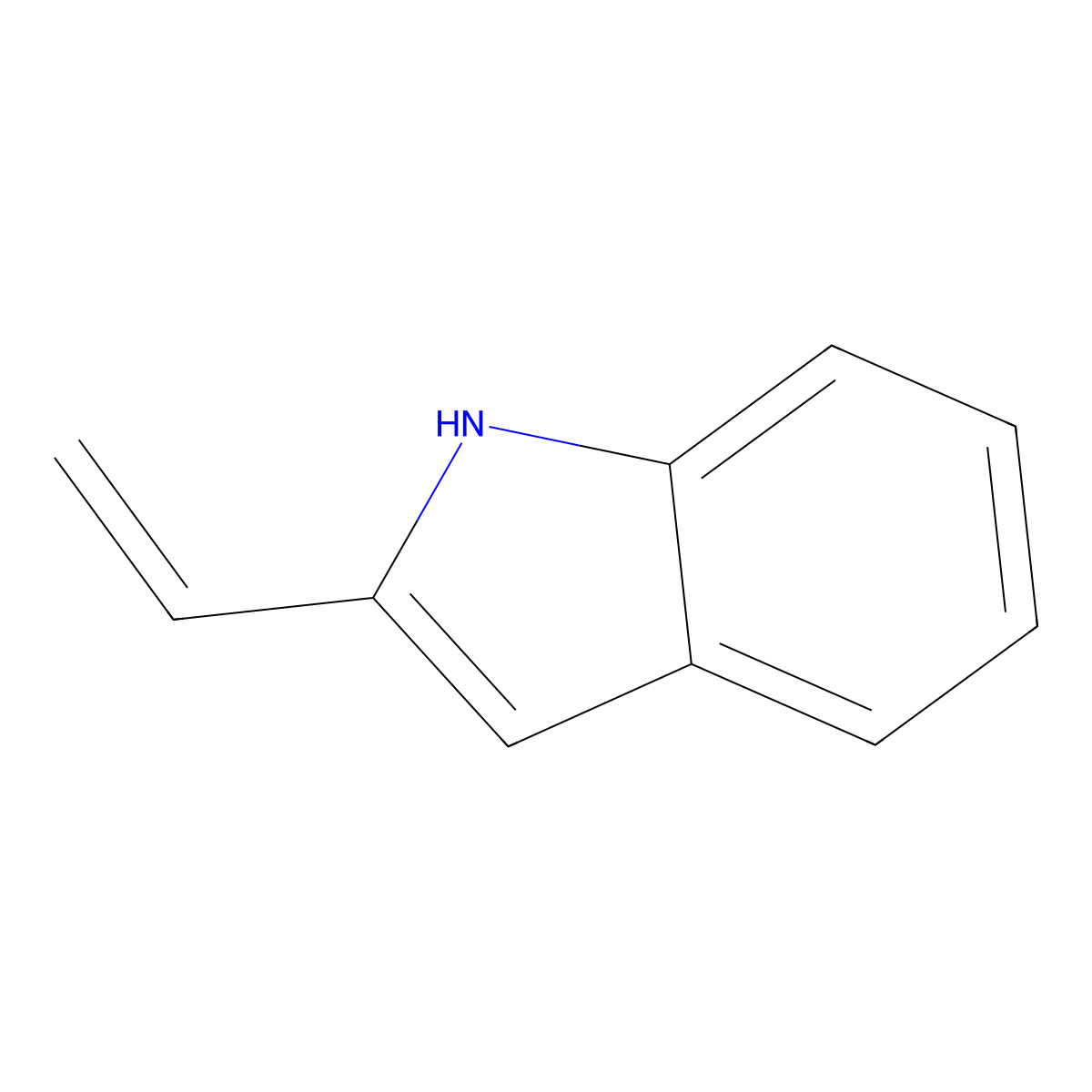 2-Ethenyl-1H-indole molecular structure, CAS 53654-35-6