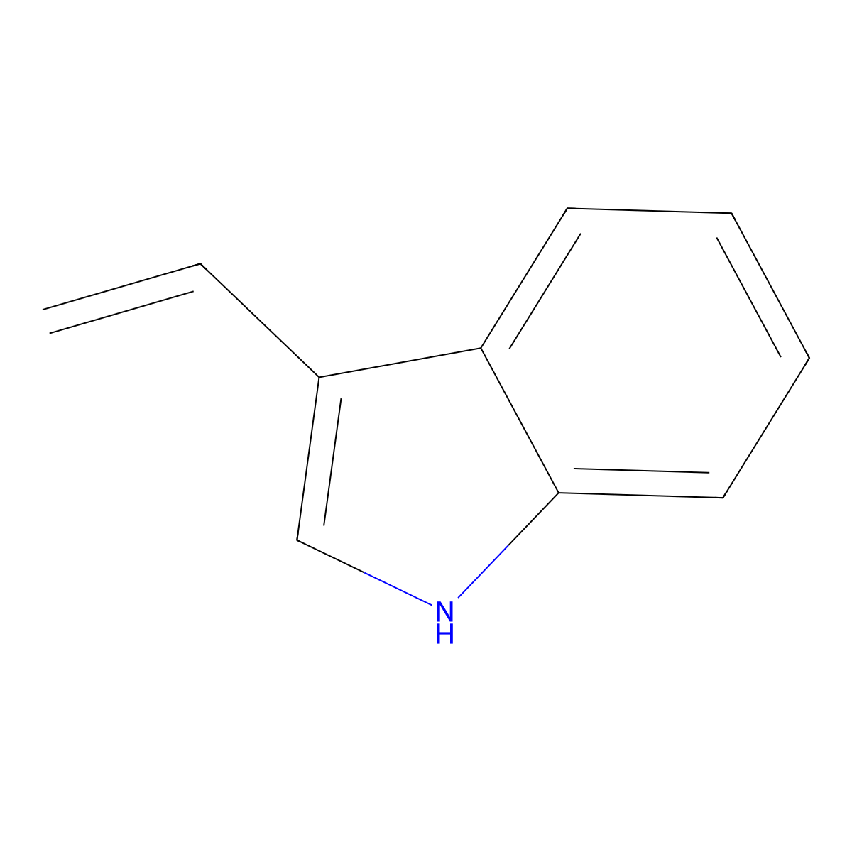 3-ethenyl-1H-indole molecular structure, CAS 53654-36-7
