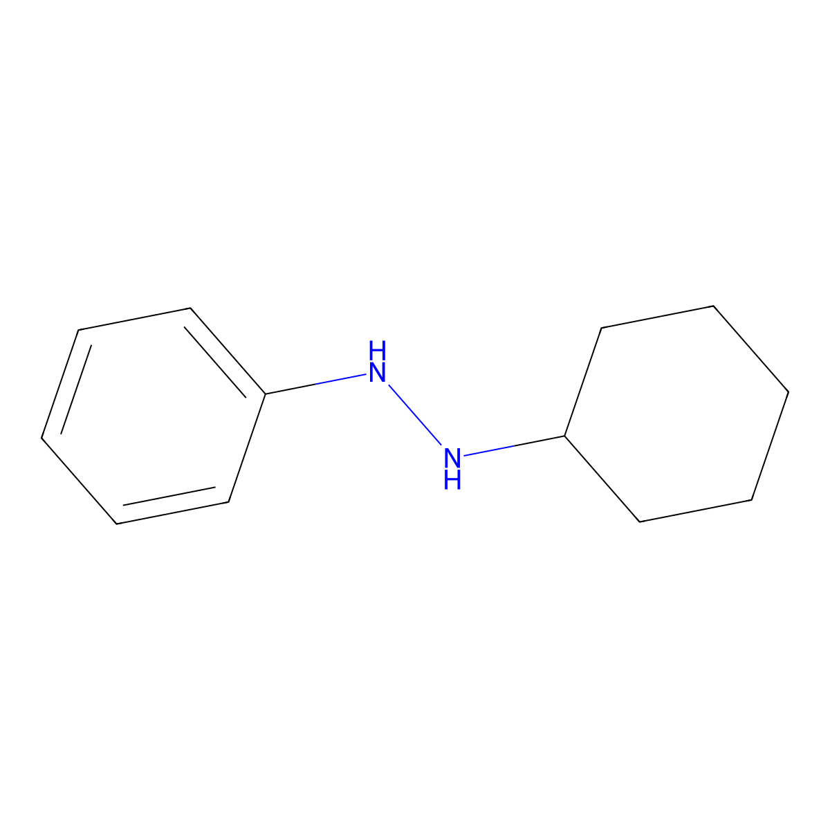 N2-Cyclohexyl-N1-phenylhydrazine molecular structure, CAS 53656-81-8
