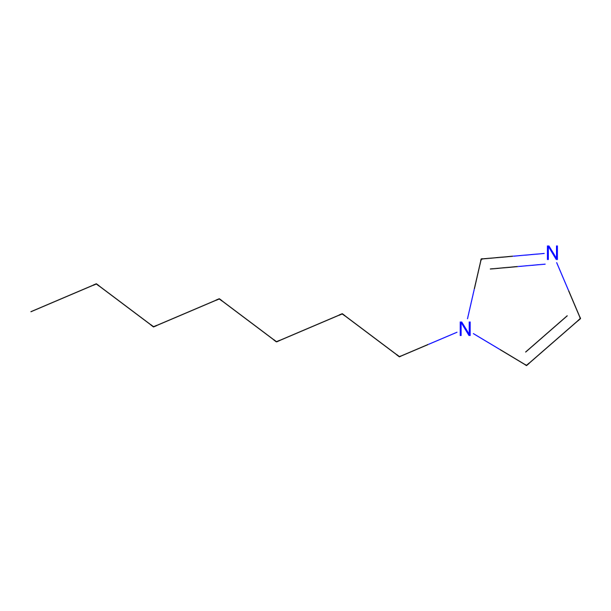 1-Heptyl-1H-imidazole molecular structure, CAS 53657-09-3