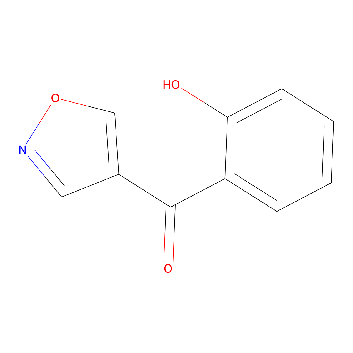 (2-Hydroxyphenyl)(isoxazol-4-yl)methanone molecular structure, CAS 53658-17-6