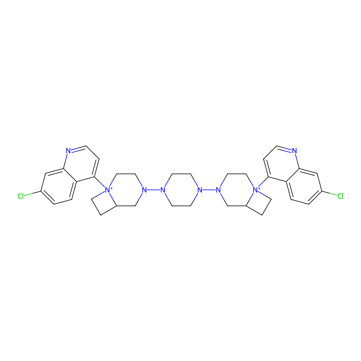 Tripiperaquine molecular structure, CAS 53658-96-1