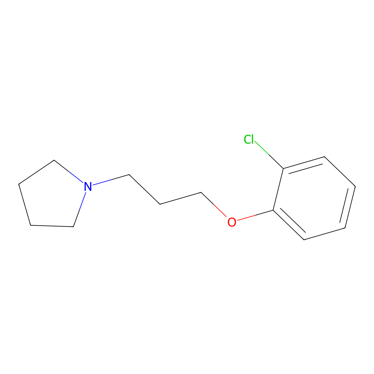 1-[3-(2-Chlorophenoxy)propyl]pyrrolidine molecular structure, CAS 5366-17-6