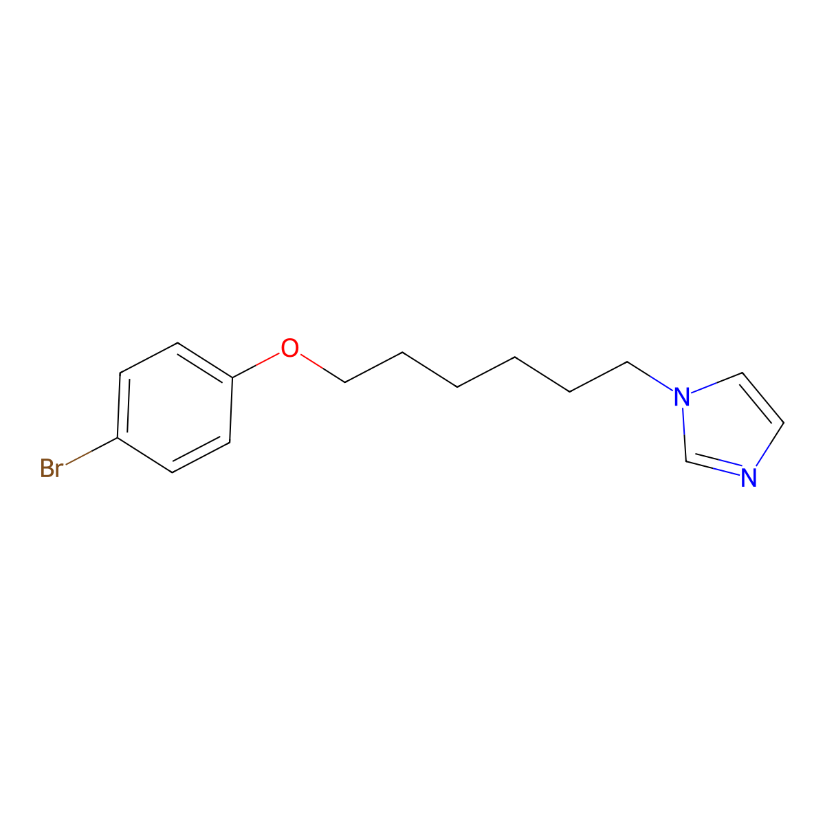 1-[6-(4-Bromophenoxy)hexyl]imidazole molecular structure, CAS 5366-34-7