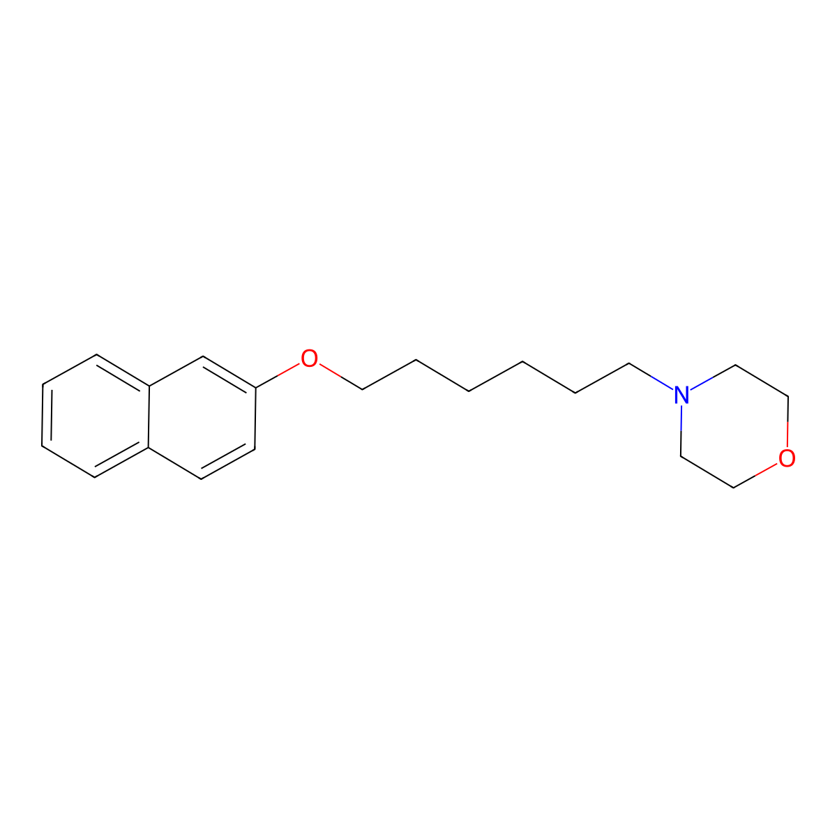 4-(6-Naphthalen-2-yloxyhexyl)morpholine molecular structure, CAS 5366-42-7