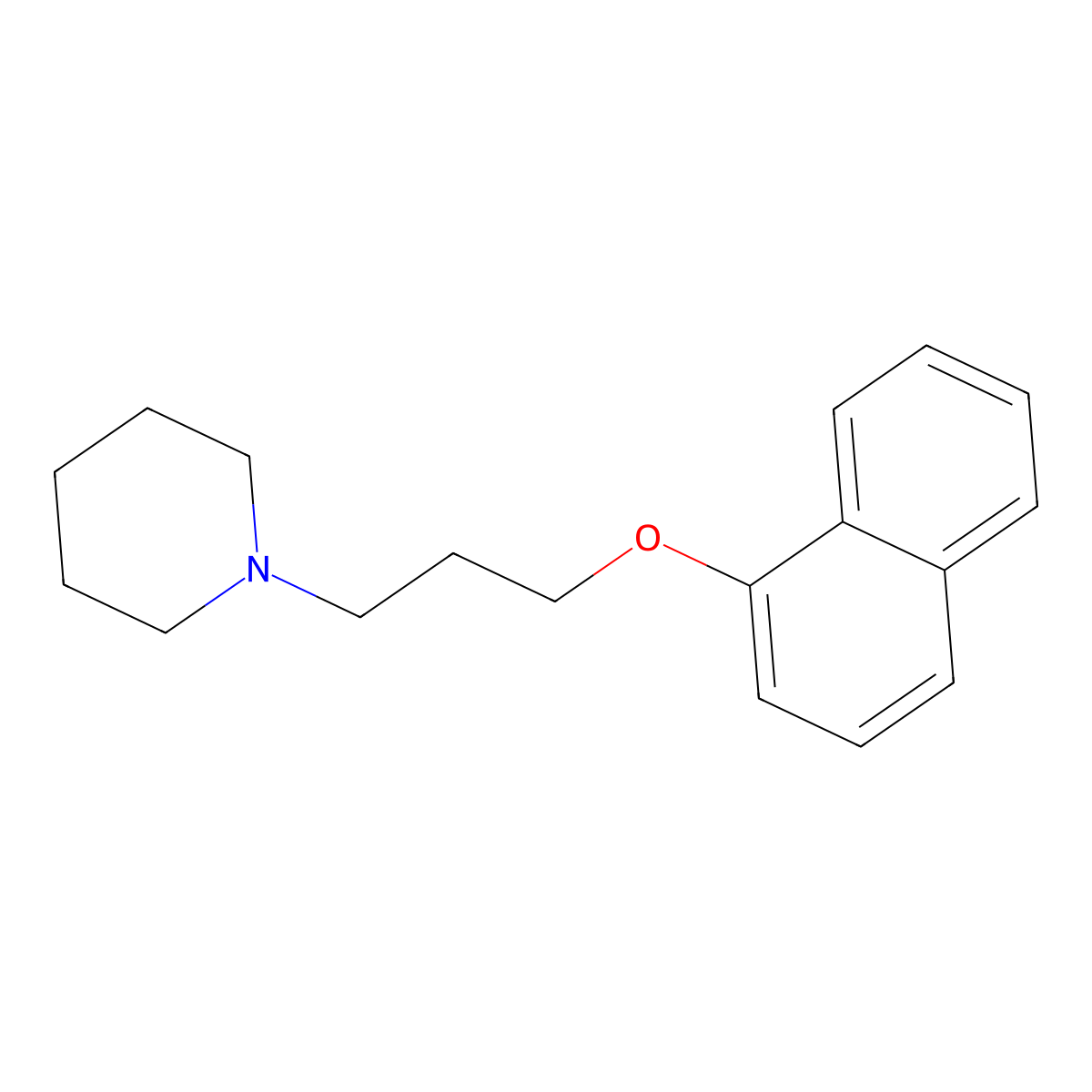 1-(3-Naphthalen-1-yloxypropyl)piperidine molecular structure, CAS 5366-78-9
