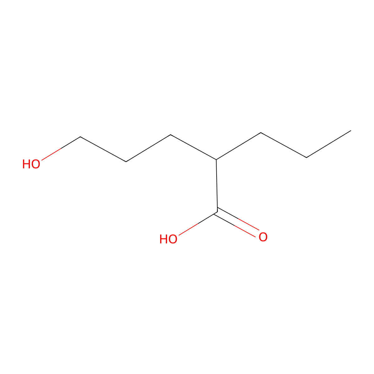 5-Hydroxyvalproic acid molecular structure, CAS 53660-23-4