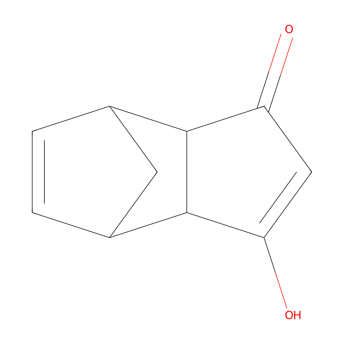 5-Hydroxytricyclo[5.2.1.0~2,6~]deca-4,8-dien-3-one molecular structure, CAS 53660-82-5