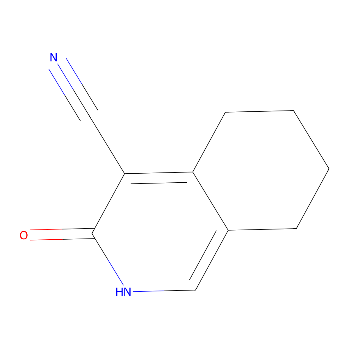 3-Oxo-2,3,5,6,7,8-hexahydroisoquinoline-4-carbonitrile molecular structure, CAS 53661-31-7