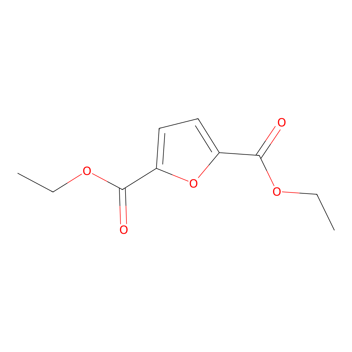 Diethyl 2,5-furandicarboxylate molecular structure, CAS 53662-83-2