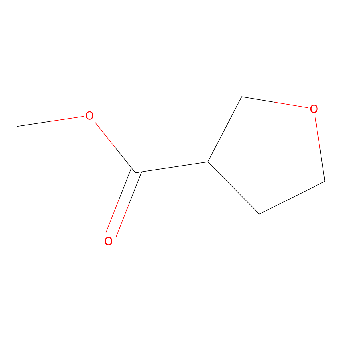 Methyl oxolane-3-carboxylate molecular structure, CAS 53662-85-4