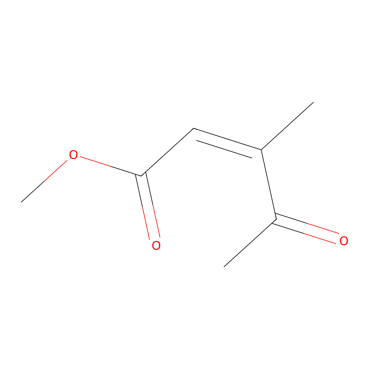 Methyl 3-methyl-4-oxopent-2-enoate molecular structure, CAS 53663-12-0