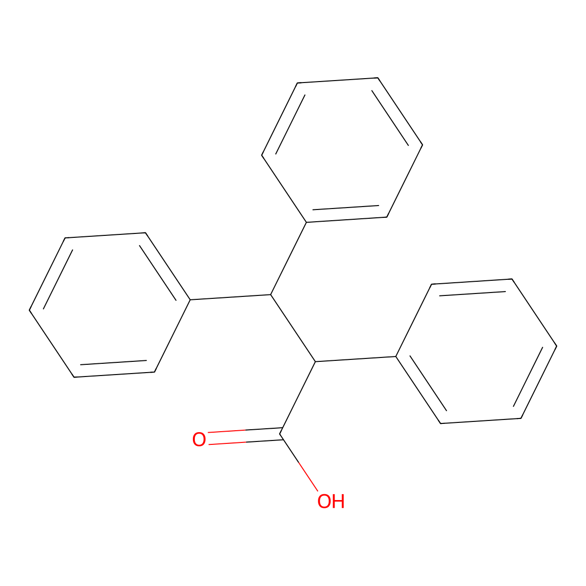 2,3,3-Triphenylpropanoic acid molecular structure, CAS 53663-24-4