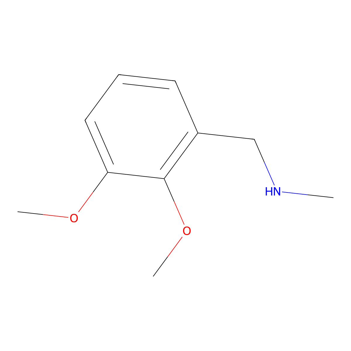 1-(2,3-dimethoxyphenyl)-N-methylmethanamine molecular structure, CAS 53663-28-8
