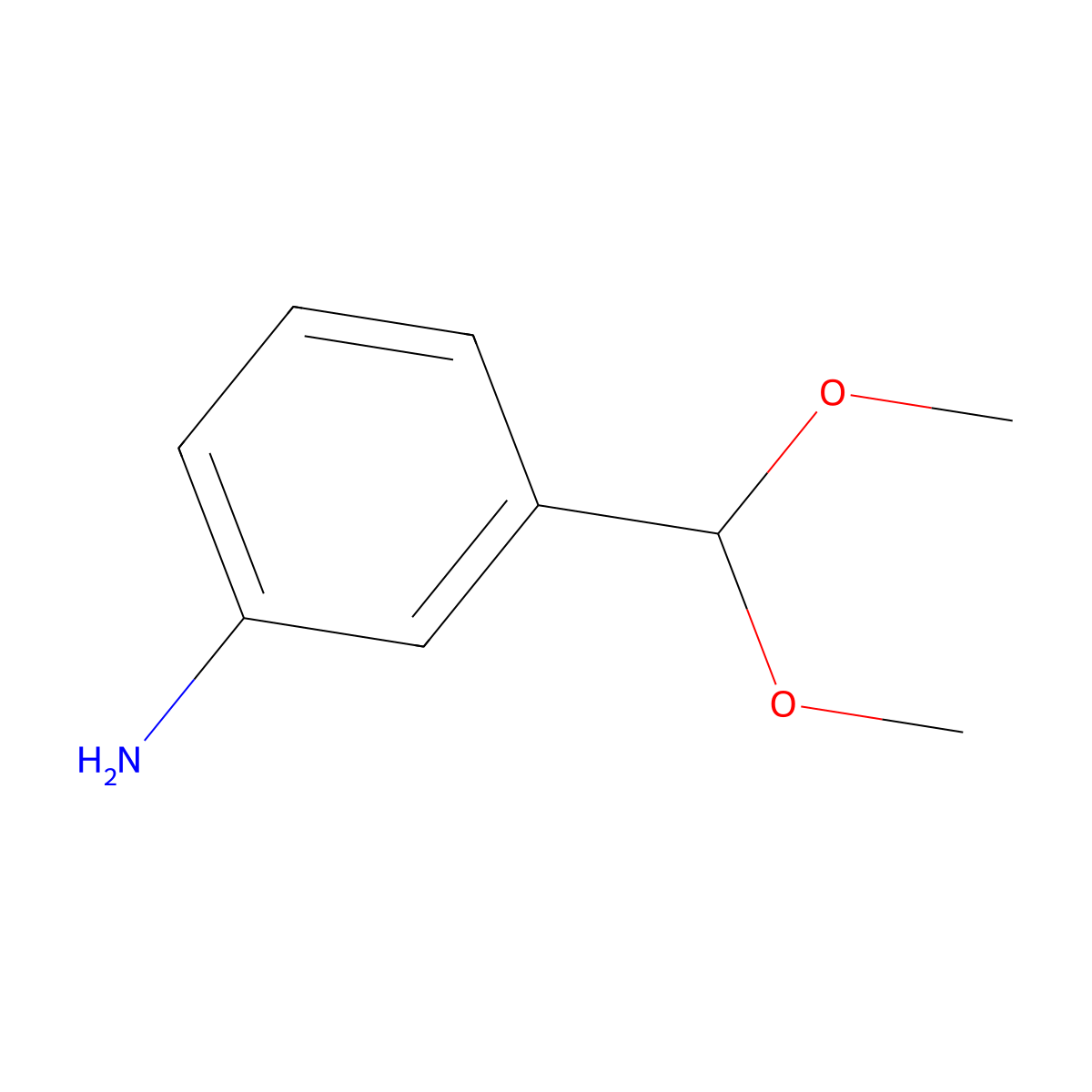 3-(Dimethoxymethyl)aniline molecular structure, CAS 53663-37-9