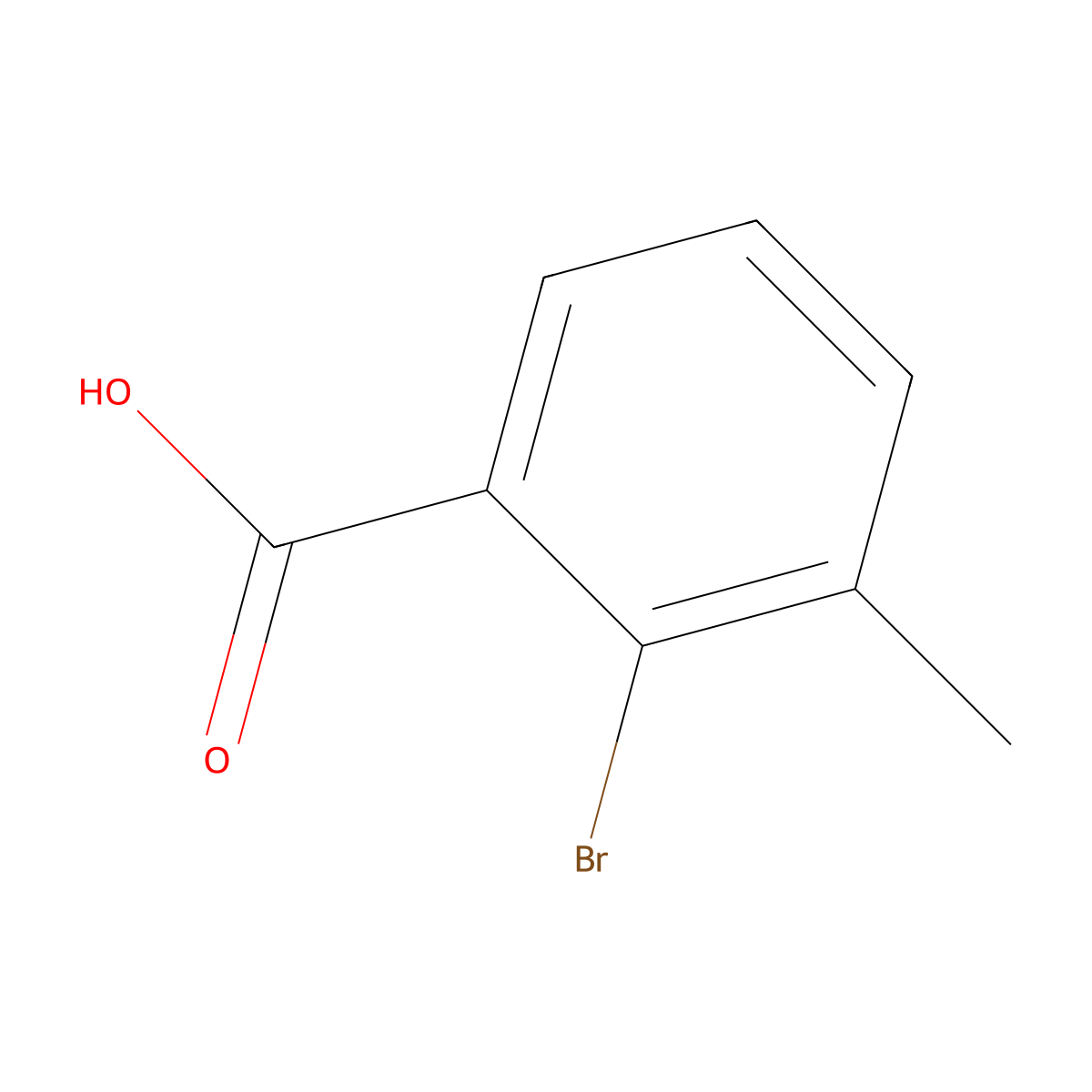 2-Bromo-3-methylbenzoic acid molecular structure, CAS 53663-39-1