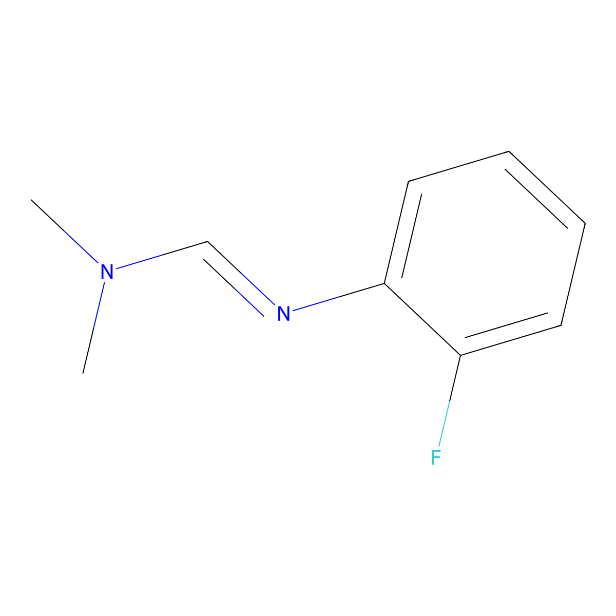 N'-(2-Fluorophenyl)-N,N-dimethylformimidamide molecular structure, CAS 53666-09-4