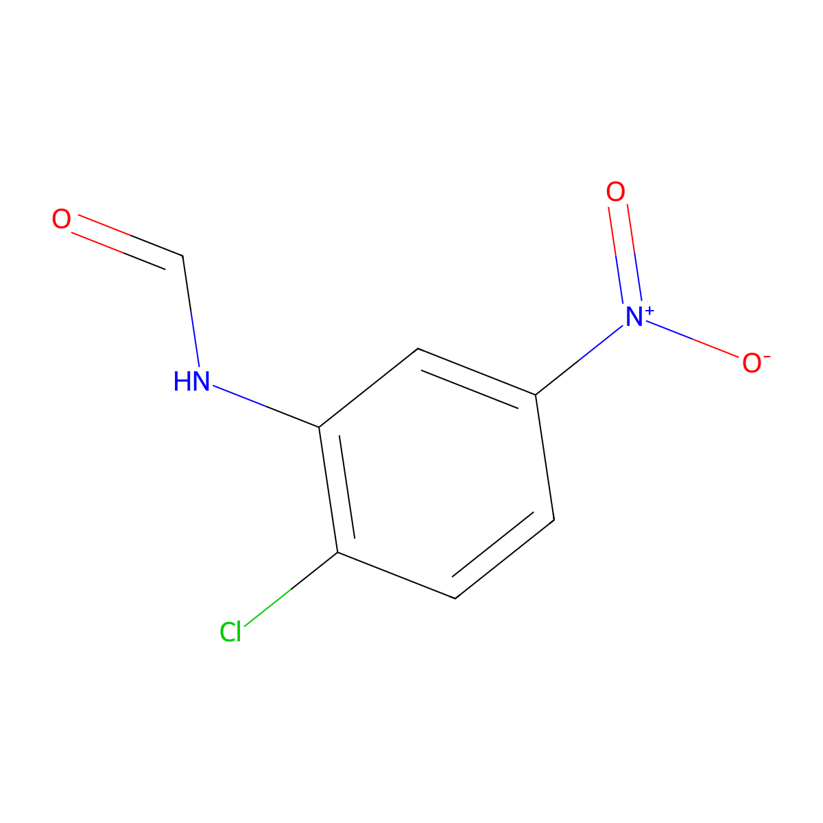 Formamide, N-(2-chloro-5-nitrophenyl)- molecular structure, CAS 53666-48-1