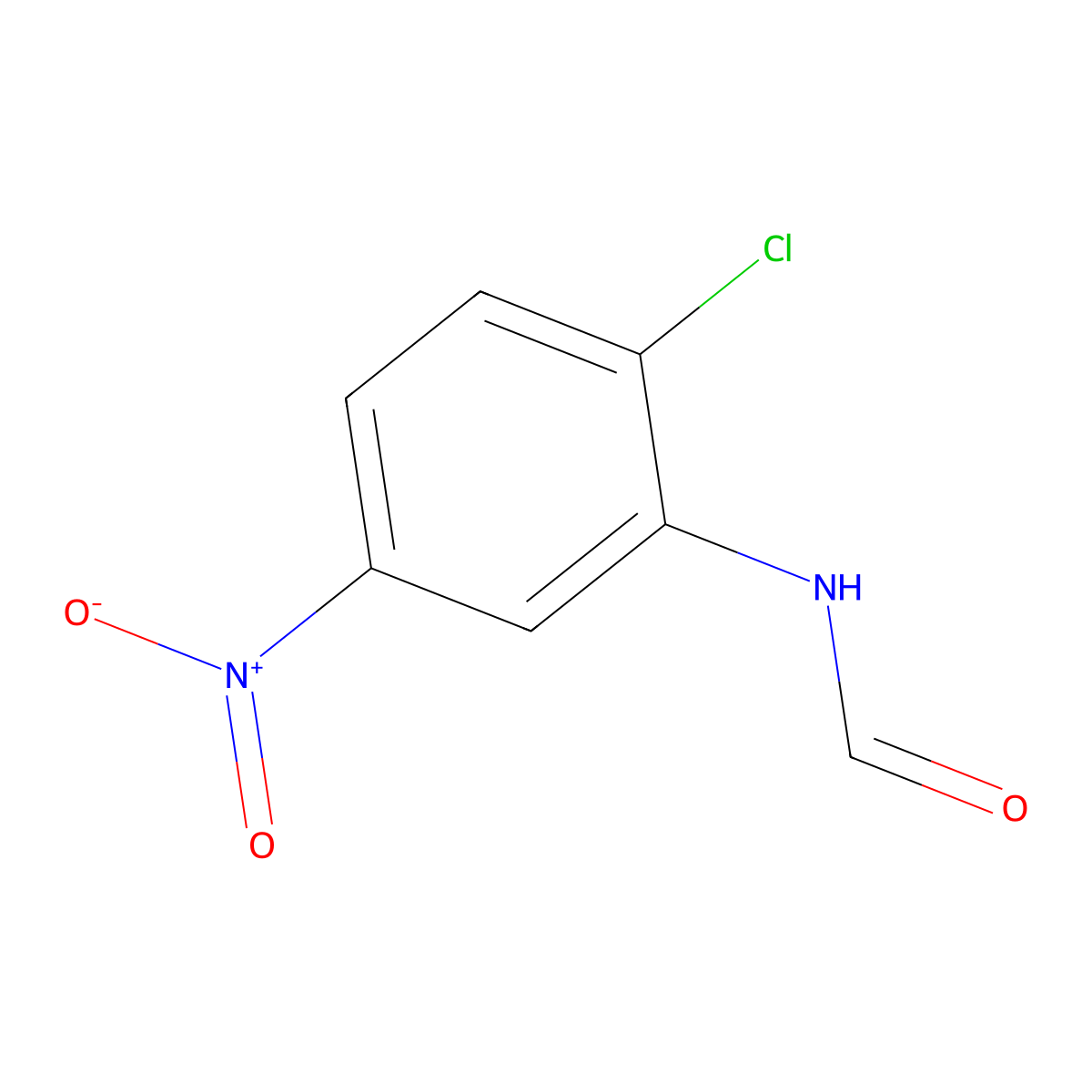 Formamide, N-(2-chloro-5-nitrophenyl)- molecular structure, CAS 53666-48-1