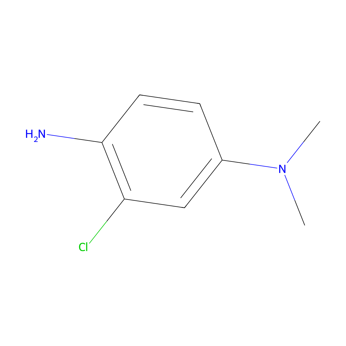 3-chloro-N1,N1-dimethylbenzene-1,4-diamine molecular structure, CAS 53666-59-4