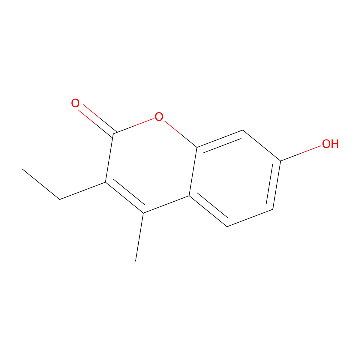 3-Ethyl-7-hydroxy-4-methylchromen-2-one molecular structure, CAS 53666-71-0