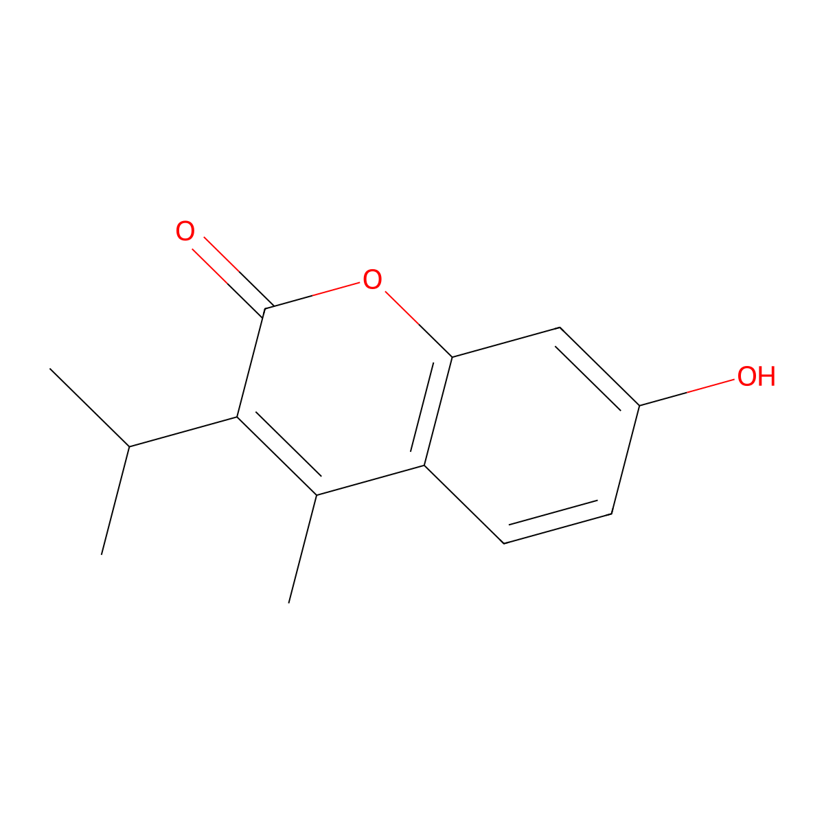 7-Hydroxy-3-isopropyl-4-methyl-2H-chromen-2-one molecular structure, CAS 53666-72-1