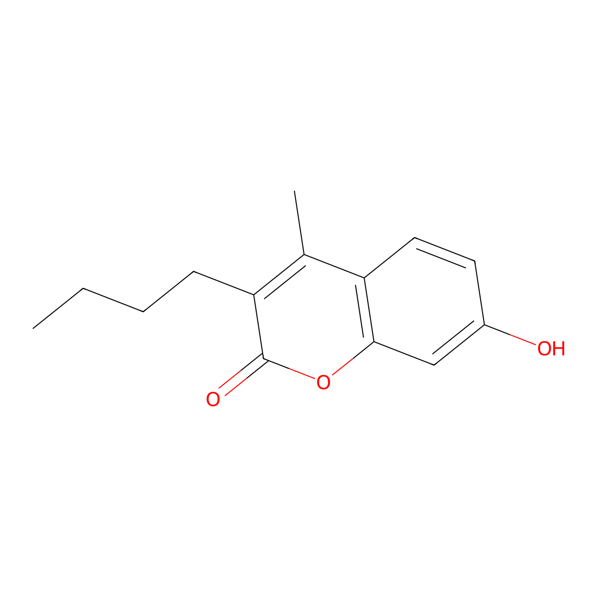 3-Butyl-7-hydroxy-4-methylchromen-2-one molecular structure, CAS 53666-73-2