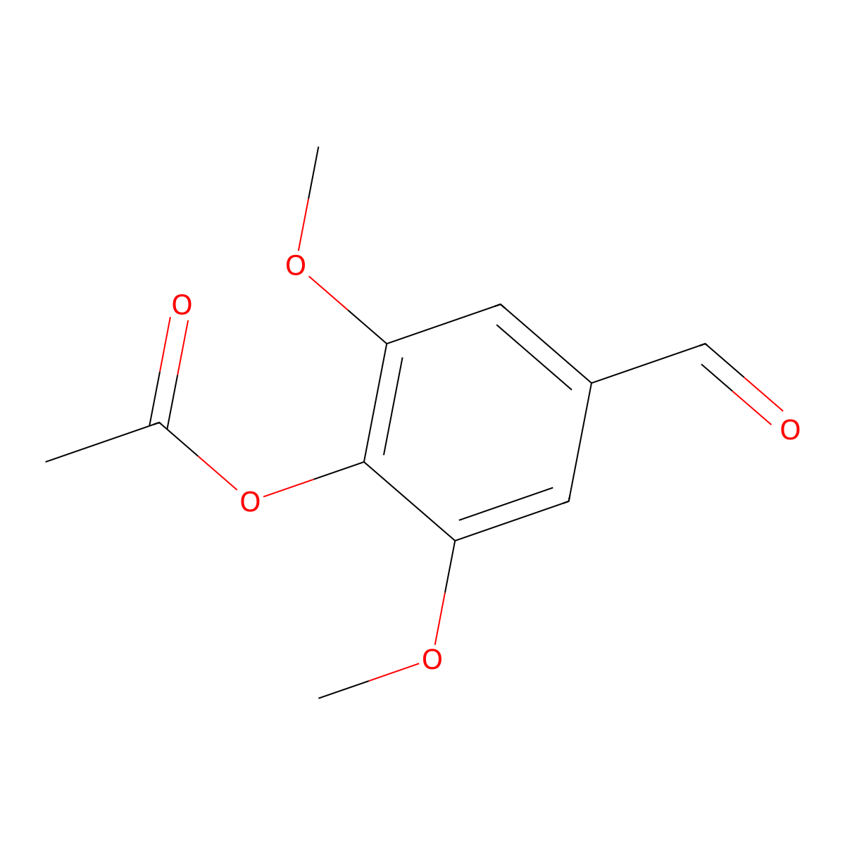 4-Acetoxy-3,5-dimethoxybenzaldehyde molecular structure, CAS 53669-33-3