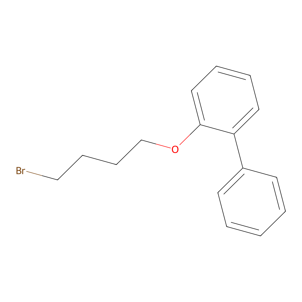 1,1'-Biphenyl, 2-(4-bromobutoxy)- molecular structure, CAS 53669-77-5