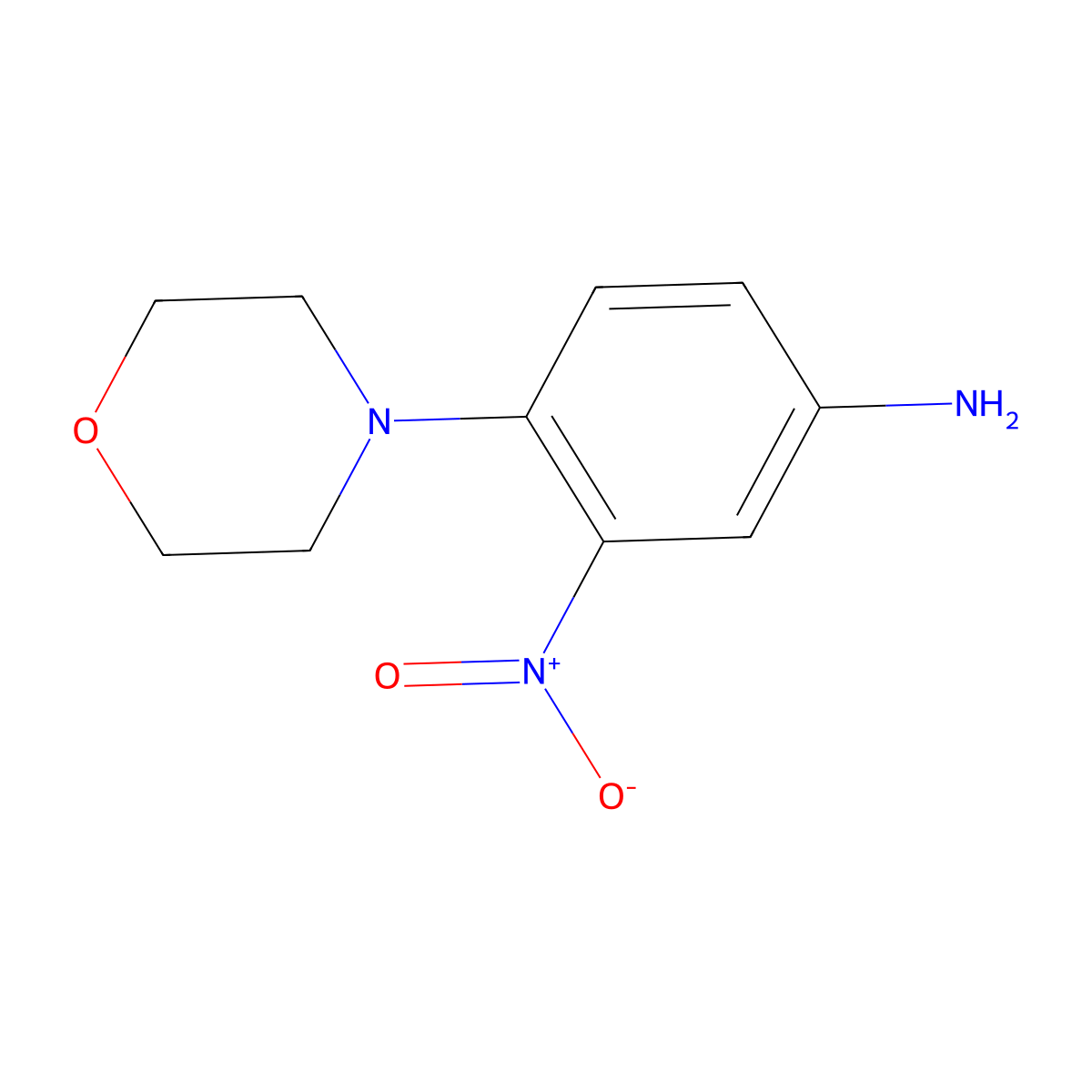 4-(Morpholin-4-yl)-3-nitroaniline molecular structure, CAS 5367-65-7