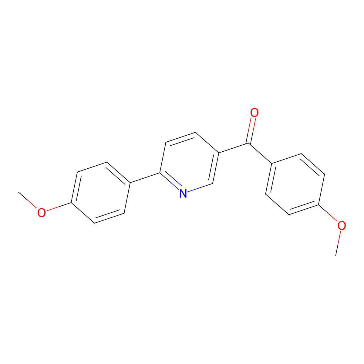 (4-Methoxyphenyl)[6-(4-methoxyphenyl)-3-pyridinyl]methanone molecular structure, CAS 53670-04-5
