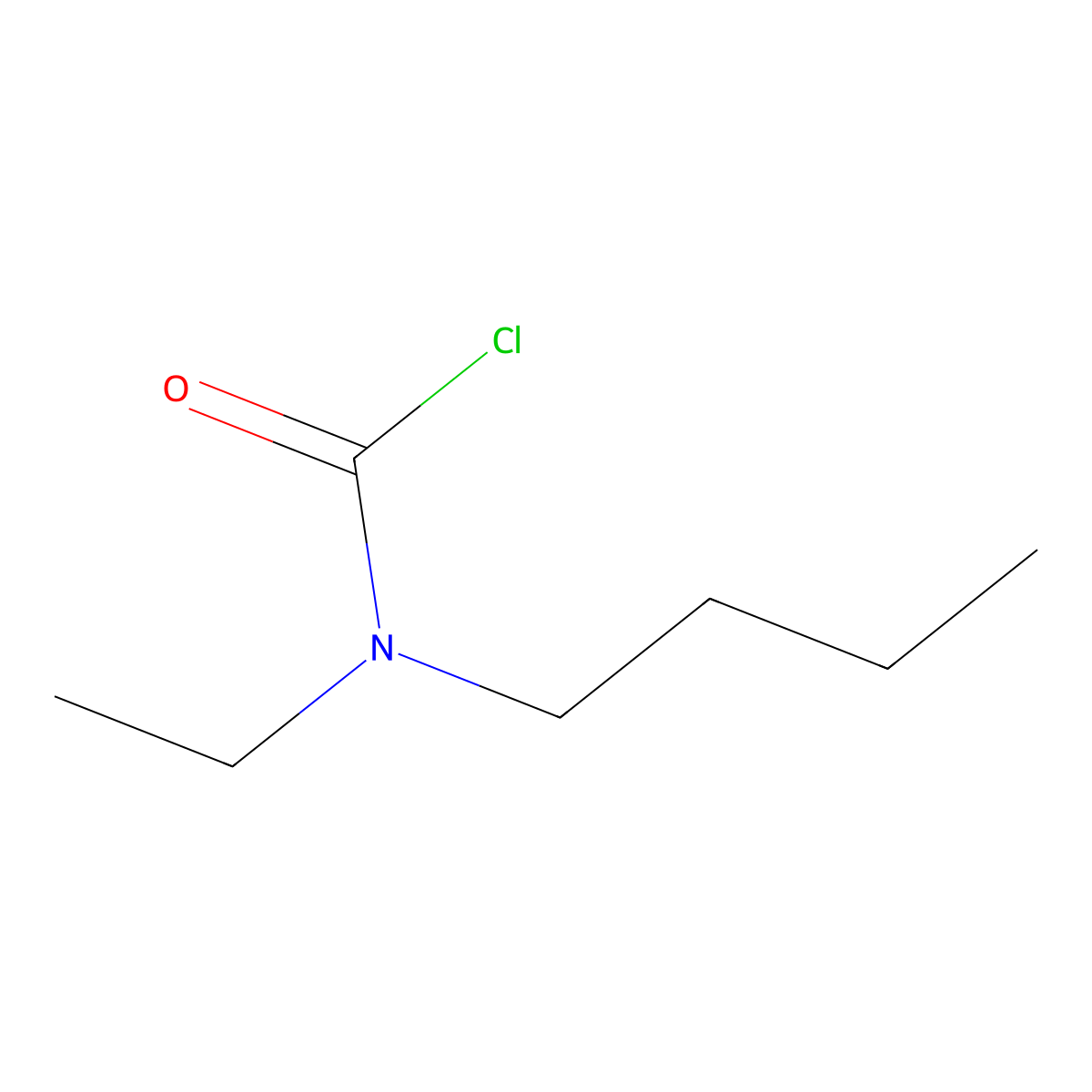 N-butyl-N-ethylcarbamoyl chloride molecular structure, CAS 53670-57-8