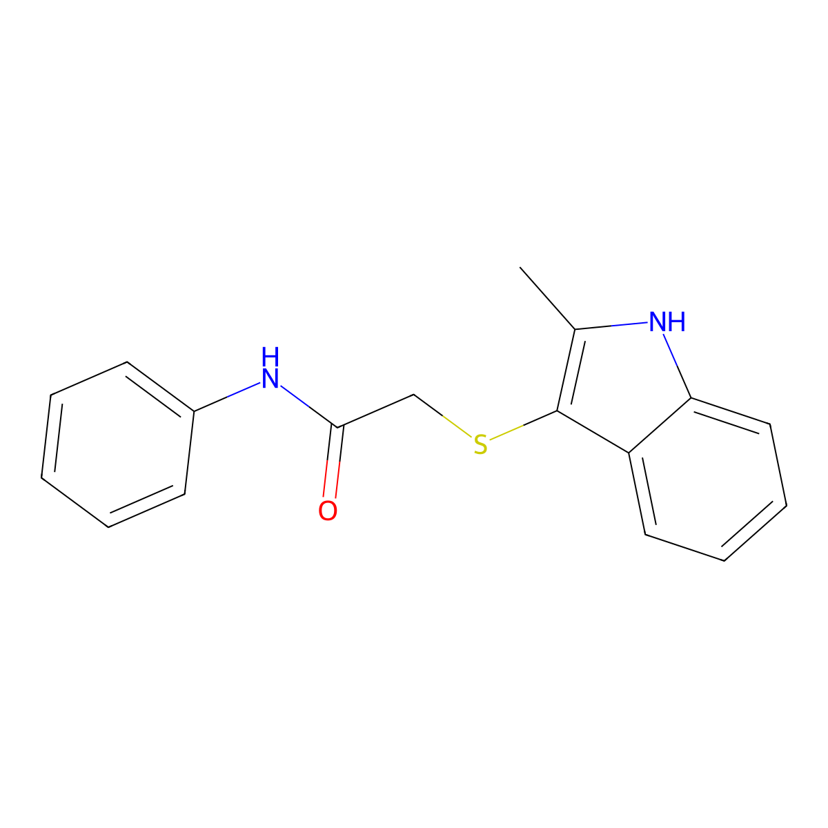 2-[(2-methyl-1H-indol-3-yl)sulfanyl]-N-phenylacetamide molecular structure, CAS 536701-81-2