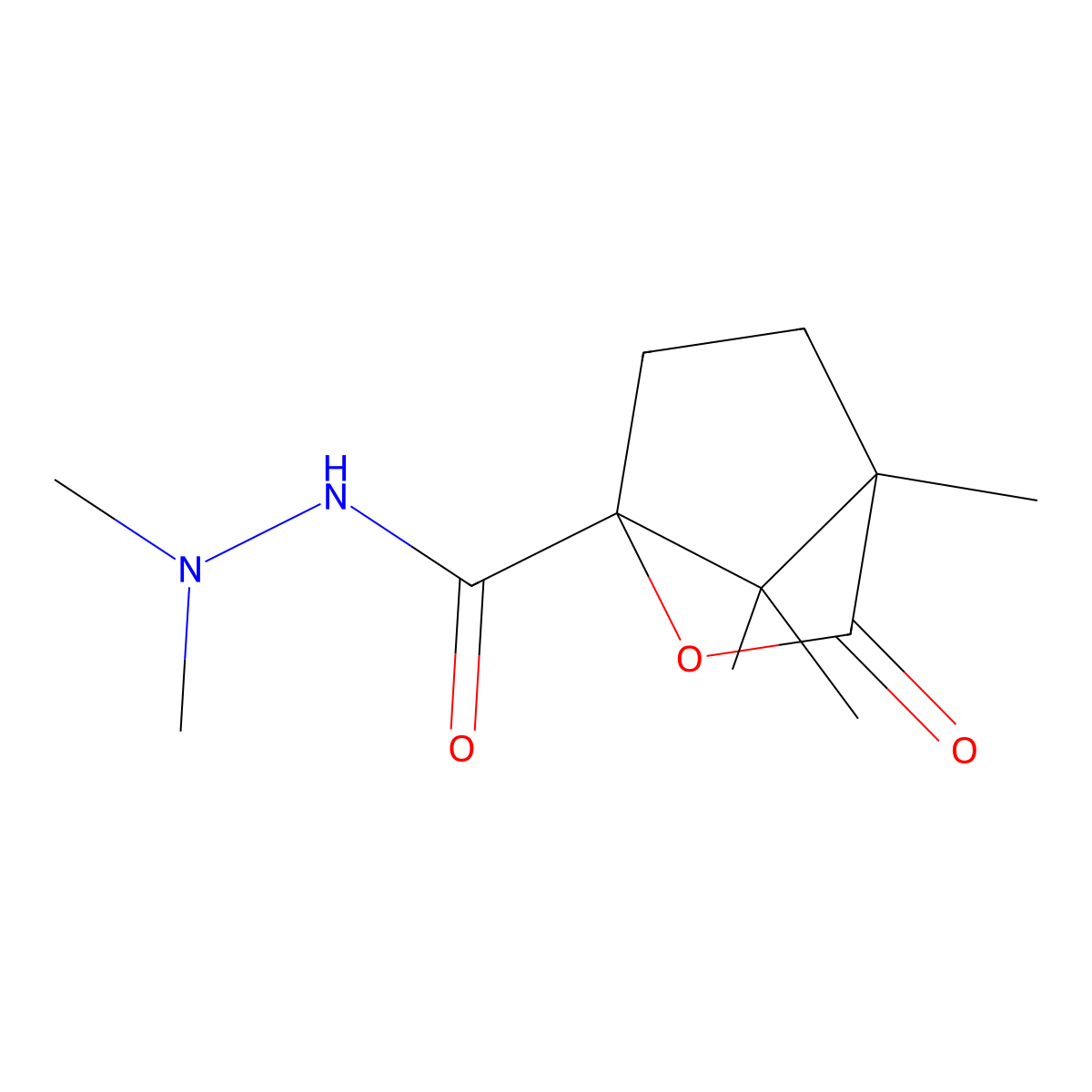 N',N',4,7,7-pentamethyl-3-oxo-2-oxabicyclo[2.2.1]heptane-1-carbohydrazide molecular structure, CAS 536718-24-8