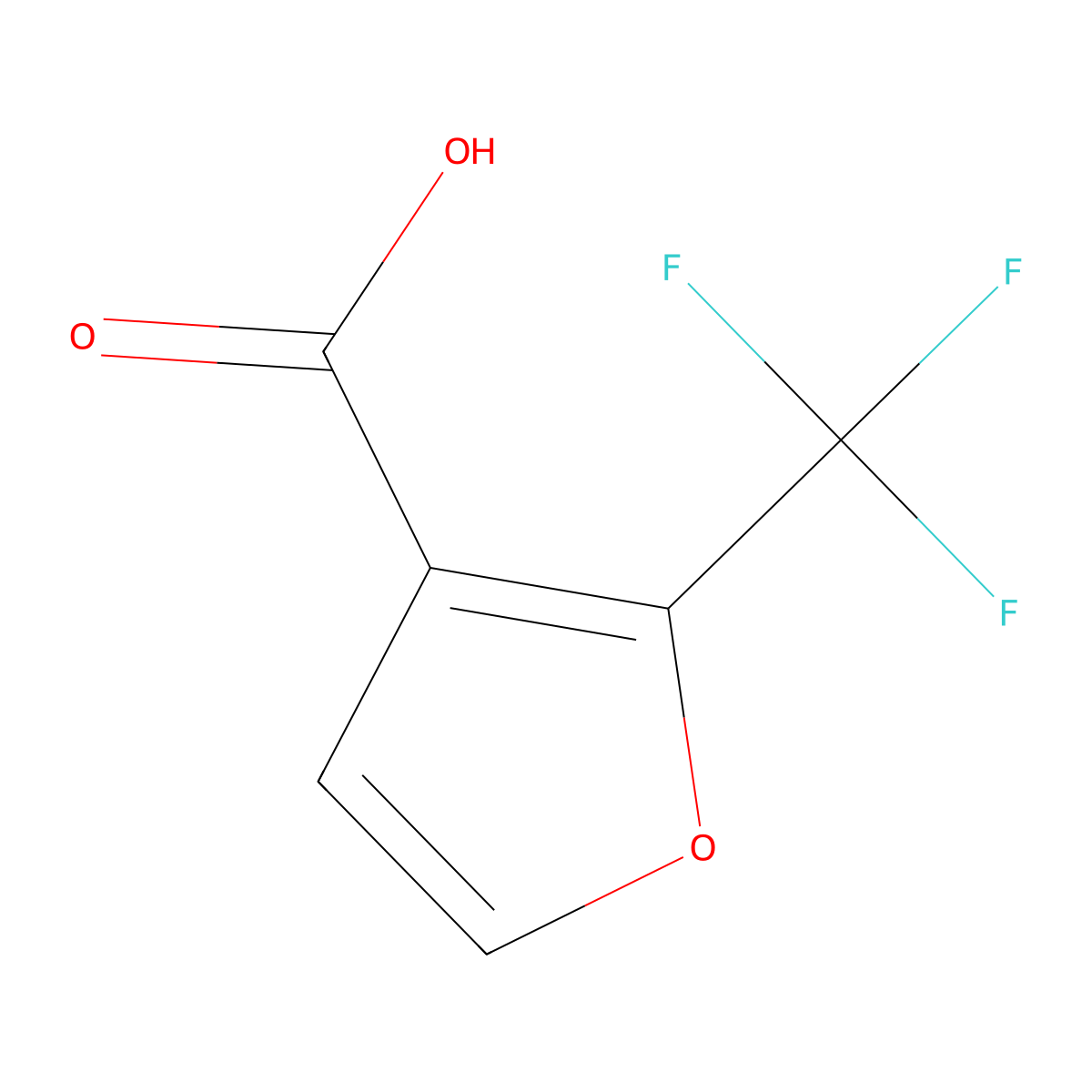 2-(Trifluoromethyl)furan-3-carboxylic acid molecular structure, CAS 536718-30-6