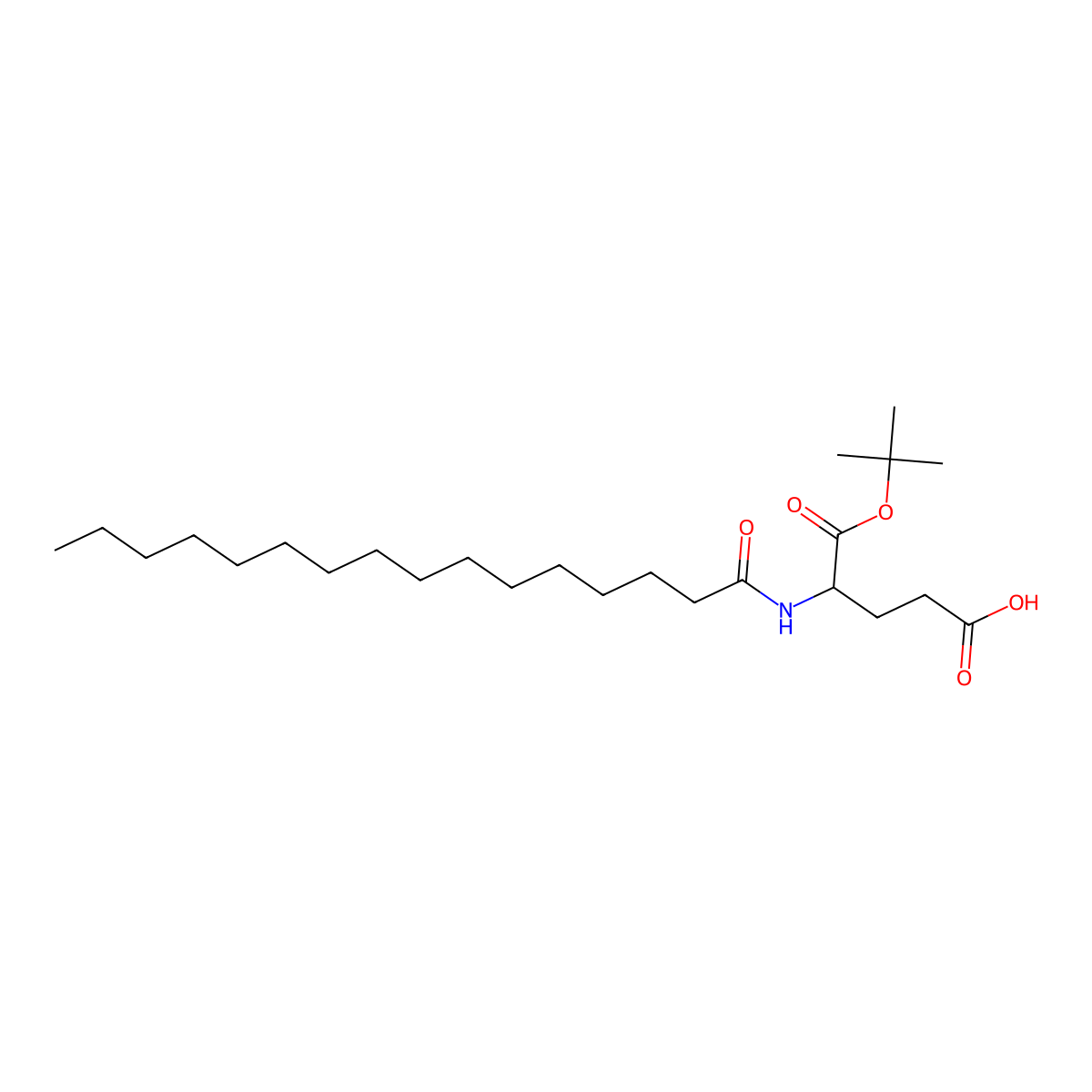N-(1-Oxohexadecyl)-L-glutamic Acid tert-Butyl Ester molecular structure, CAS 536721-25-2