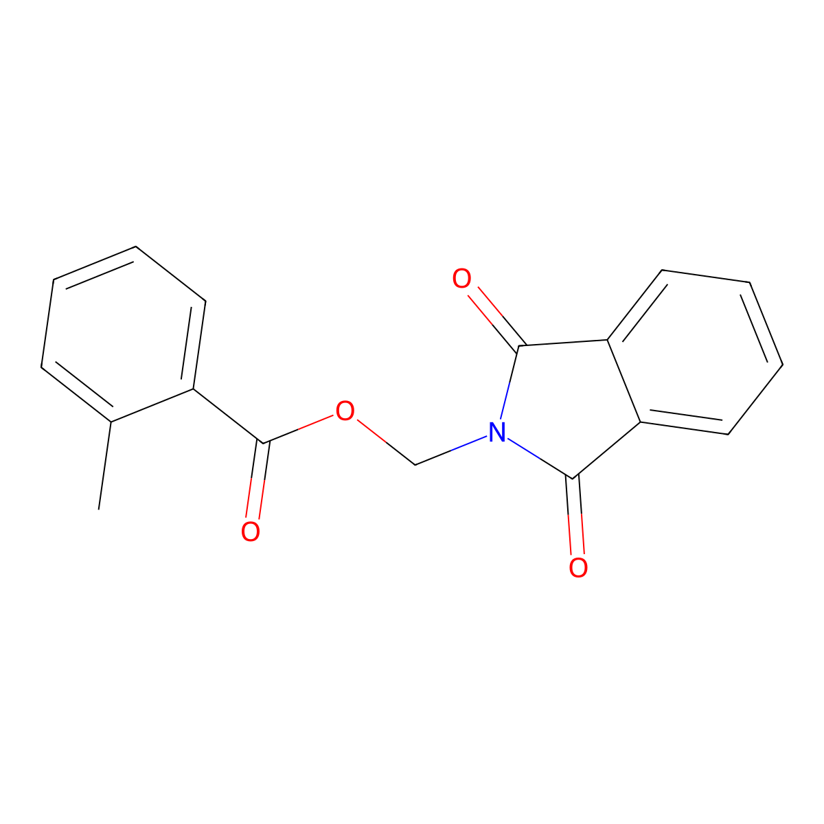 (1,3-Dioxoisoindolin-2-yl)methyl 2-methylbenzoate molecular structure, CAS 536722-01-7