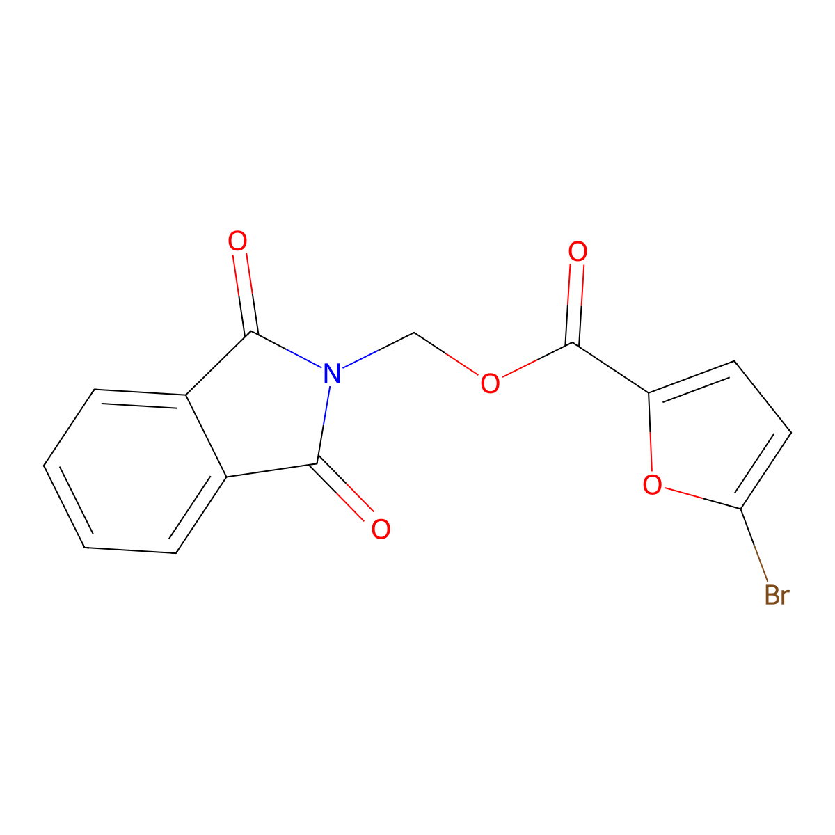(1,3-Dioxoisoindolin-2-yl)methyl 5-bromofuran-2-carboxylate molecular structure, CAS 536722-06-2