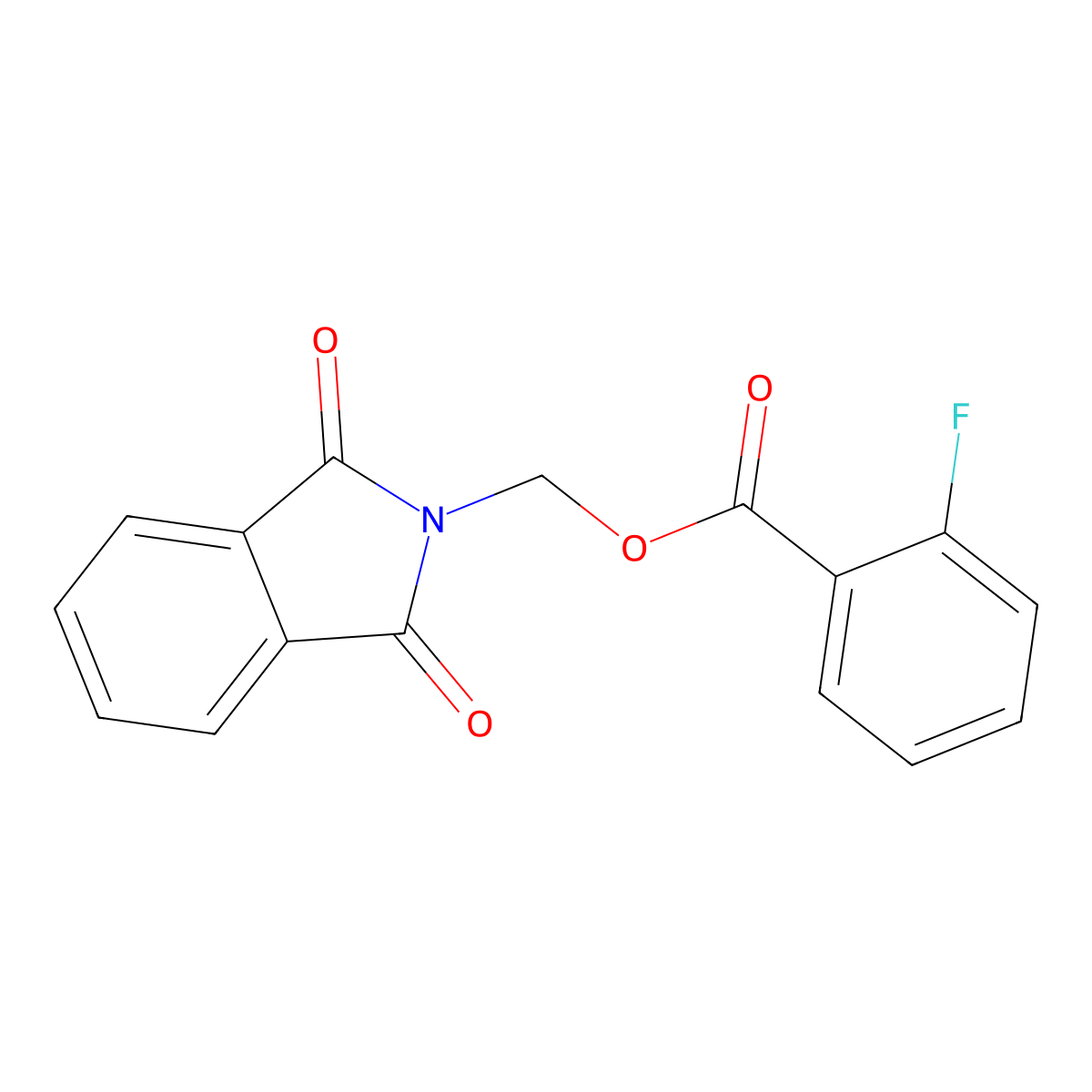 (1,3-dioxo-2,3-dihydro-1H-isoindol-2-yl)methyl 2-fluorobenzoate molecular structure, CAS 536722-07-3