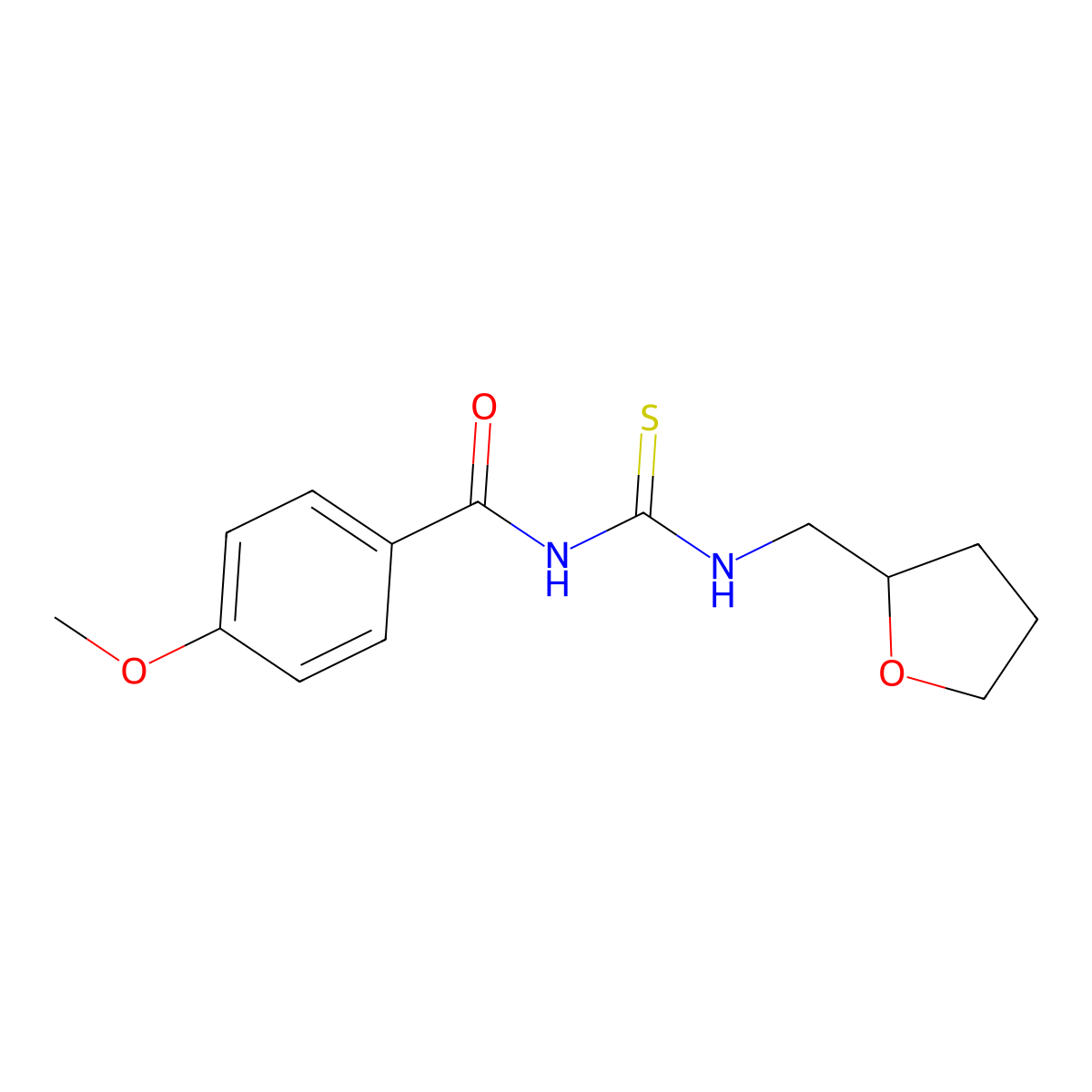 1-(4-Methoxybenzoyl)-3-[(oxolan-2-yl)methyl]thiourea molecular structure, CAS 536722-28-8