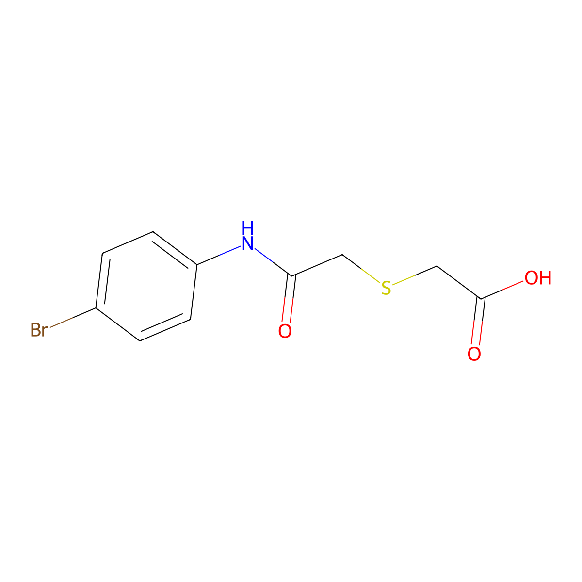 2-{[2-(4-Bromoanilino)-2-oxoethyl]thio}acetic acid molecular structure, CAS 536726-89-3